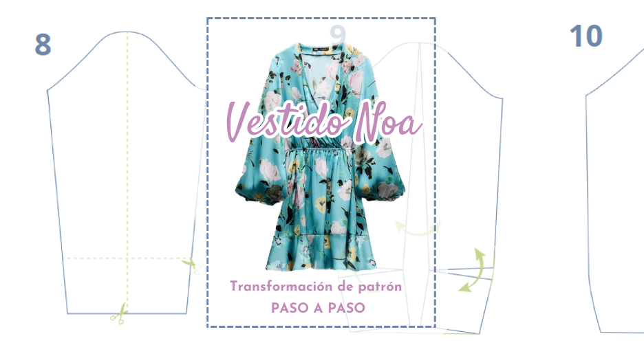 Te presentamos el curso transformación de patrones para conseguir realizar el vestido Noa